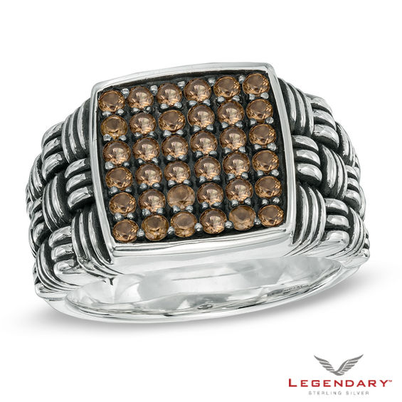 Legendaryâ¢ Smoky Quartz Intrecciato Ring in Sterling Silver