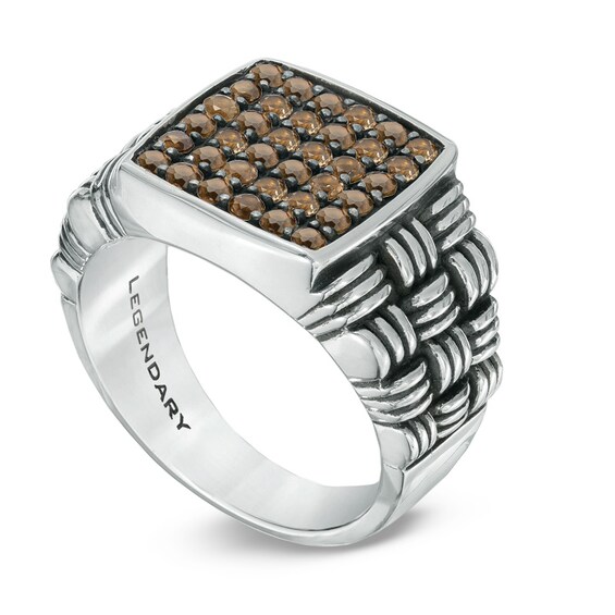 Legendaryâ¢ Smoky Quartz Intrecciato Ring in Sterling Silver