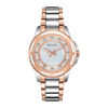 Thumbnail Image 0 of Ladies' Bulova Two-Tone Diamond Accent Watch with Mother-of-Pearl Dial (Model: 98P134)