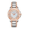 Thumbnail Image 1 of Ladies' Bulova Two-Tone Diamond Accent Watch with Mother-of-Pearl Dial (Model: 98P134)
