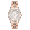 Thumbnail Image 0 of Ladies' Bulova Rose-Tone Crystal Accent Watch with Mother-of-Pearl Dial (Model: 98L197)