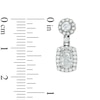 Thumbnail Image 2 of AVA Nadri Rectangular Cubic Zirconia and Crystal Frame Drop Earrings in White Rhodium Brass