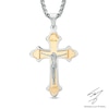 Thumbnail Image 1 of Men's Crucifix Pendant in Two-Tone Stainless Steel - 24&quot;