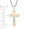 Thumbnail Image 3 of Men's Crucifix Pendant in Two-Tone Stainless Steel - 24"