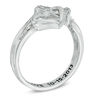 Thumbnail Image 1 of Diamond Accent Interlocking Heart Promise Ring in Sterling Silver (20 Characters)