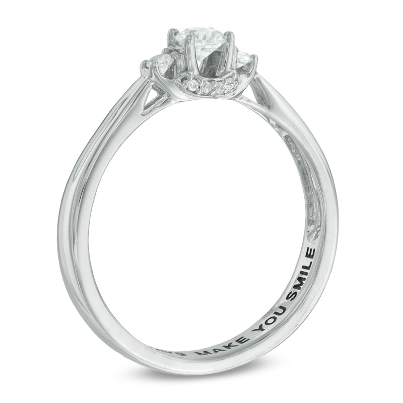 1/4 CT. T.W. Diamond Promise Ring in 10K White Gold (28 Characters)