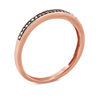 Thumbnail Image 2 of 1/10 CT. T.W. Champagne Diamond Anniversary Band in 10K Rose Gold