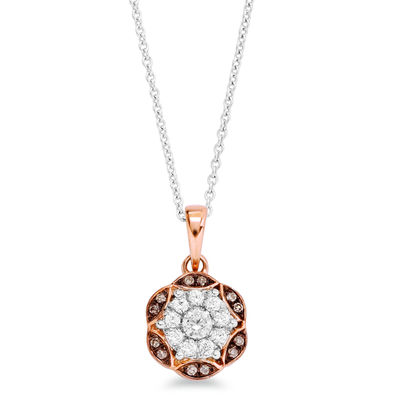 1 5 Ct T W Champagne And White Diamond Flower Pendant In 10k Rose Gold Exclusives Collections Zales - Diamond Flower Pendant Gold 1 5 Ct T W Champagne And White Diamond Flower Pendant In 10k Rose Gold Exclusives Collections Zales - Diamond Flower Pendant Gold