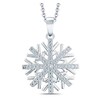 Thumbnail Image 1 of Diamond Accent Round Snowflake Pendant in Sterling Silver