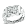 Thumbnail Image 0 of Men's 1/2 CT. T.W. Diamond Wedding Band in Sterling Silver (16 Characters)