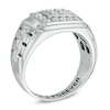 Thumbnail Image 1 of Men's 1/2 CT. T.W. Diamond Wedding Band in Sterling Silver (16 Characters)