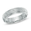 Thumbnail Image 1 of Triton 6.0mm Comfort Fit Slant White Tungsten Wedding Band - Size 10
