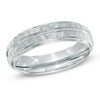 Thumbnail Image 1 of Triton 6.0mm Comfort Fit Hammered White Tungsten Wedding Band - Size 10