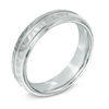 Thumbnail Image 2 of Triton 6.0mm Comfort Fit Hammered White Tungsten Wedding Band - Size 10