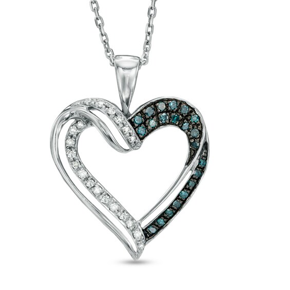 Zales1 8 Ct T W Enhanced Blue And White Diamond Heart Pendant In Sterling Silver Dailymail - Enhanced Blue And White Diamond Accent Swirl Heart Pendant In Sterling Silver Zales1 8 Ct T W Enhanced Blue And White Diamond Heart Pendant In Sterling Silver Dailymail - Enhanced Blue And White Diamond Accent Swirl Heart Pendant In Sterling Silver