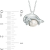 Thumbnail Image 1 of 5.5 - 6.0mm Cultured Freshwater Pearl Dolphin Pendant in Sterling Silver