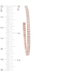 Thumbnail Image 2 of Lab-Created White Sapphire Hoop Earrings in Sterling Silver with 18K Rose Gold Plate