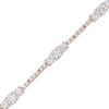 Thumbnail Image 0 of Lab-Created White Sapphire Bracelet in Sterling Silver with 18K Rose Gold Plate - 7.25"