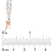Thumbnail Image 2 of Lab-Created White Sapphire Bracelet in Sterling Silver with 18K Rose Gold Plate - 7.25"