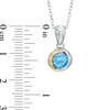 Thumbnail Image 2 of Swiss Blue Topaz Pendant and Ring Set in Sterling Silver with 18K Gold Plate - Size 7