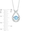 Thumbnail Image 2 of 6.0mm Swiss Blue Topaz Pendant in Sterling Silver