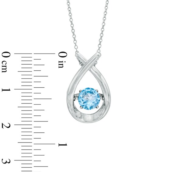 6.0mm Swiss Blue Topaz Pendant in Sterling Silver