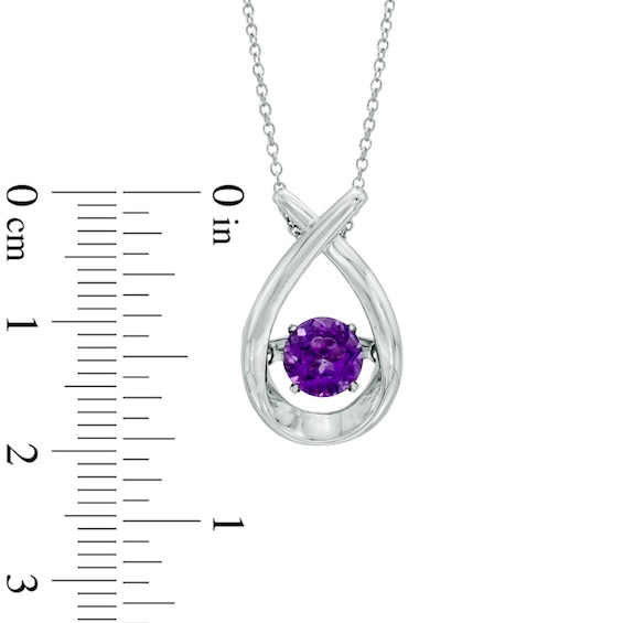 6.0mm Amethyst Pendant in Sterling Silver
