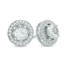 Thumbnail Image 2 of Multi-Gemstone and Lab-Created White Sapphire Frame Earrings Set in Sterling Silver