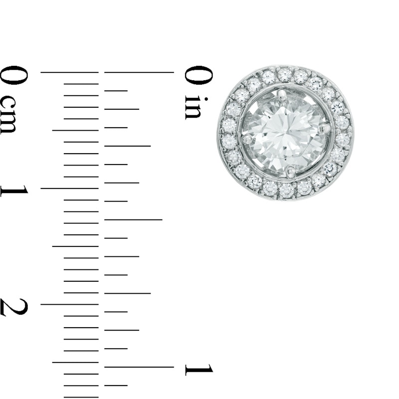 Main Image 3 of Multi-Gemstone and Lab-Created White Sapphire Frame Earrings Set in Sterling Silver