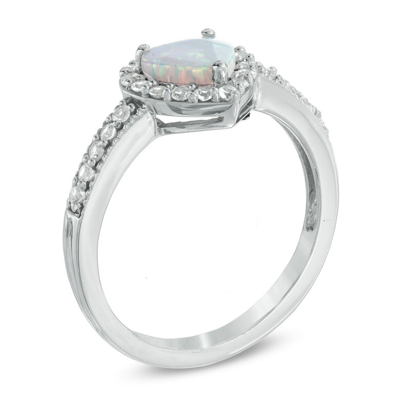 Zales opal discount heart ring