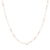 Thumbnail Image 1 of Oval Textured Link Necklace in 14K Rose Gold
