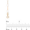 Thumbnail Image 2 of Oval Textured Link Necklace in 14K Rose Gold