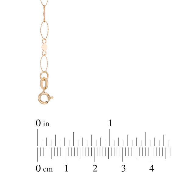 Oval Textured Link Necklace in 14K Rose Gold