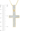 Thumbnail Image 3 of Men's 1/10 CT. T.W. Diamond Cross Pendant in Sterling Silver with 14K Gold Plate - 22"