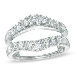 1 CT. T.W. Diamond Contour Solitaire Enhancer in 14K White Gold