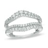 Thumbnail Image 1 of 1 CT. T.W. Diamond Double Row Chevron Solitaire Enhancer in 14K White Gold