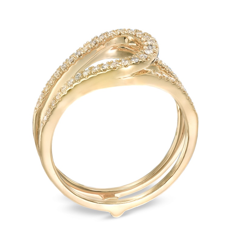 1/4 CT. T.W. Diamond Loop Solitaire Enhancer in 14K Gold