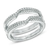 Thumbnail Image 1 of 3/8 CT. T.W. Diamond Double Row Solitaire Enhancer in 14K White Gold