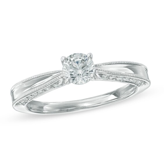 3/4 CT. T.w. Diamond Engagement Ring in 14K White Gold