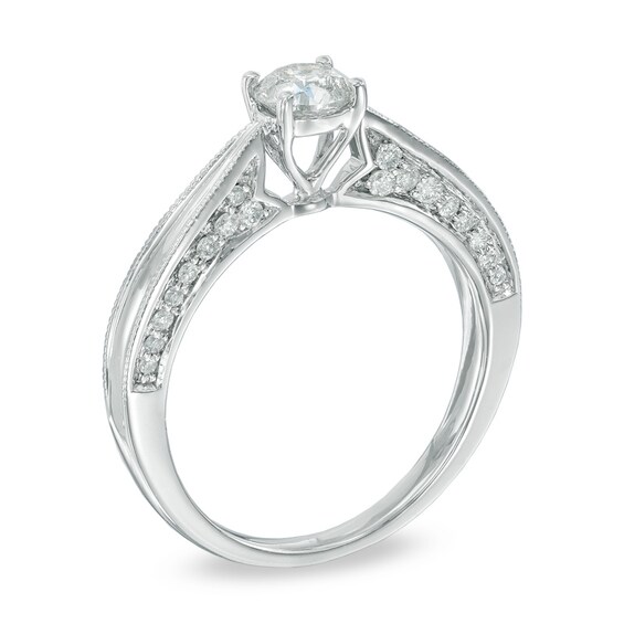 3/4 CT. T.w. Diamond Engagement Ring in 14K White Gold