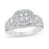 Thumbnail Image 0 of 1 CT. T.W. Diamond Cluster Three Stone Style Ring in 10K White Gold