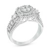 Thumbnail Image 1 of 1 CT. T.W. Diamond Cluster Three Stone Style Ring in 10K White Gold