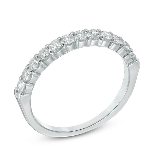 1/2 CT. T.w. Certified Diamond Band in 14K White Gold (I/Si2)
