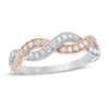 Thumbnail Image 0 of 1/3 CT. T.W. Diamond Loose Braid Anniversary Band in 14K Two-Tone Gold