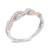 Thumbnail Image 1 of 1/3 CT. T.W. Diamond Loose Braid Anniversary Band in 14K Two-Tone Gold