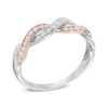Thumbnail Image 2 of 1/3 CT. T.W. Diamond Loose Braid Anniversary Band in 14K Two-Tone Gold