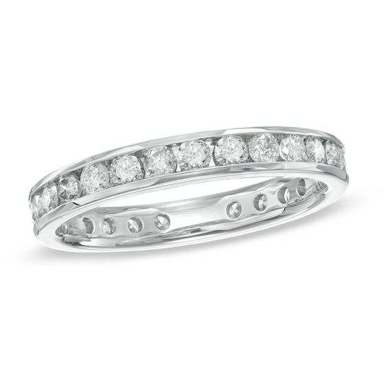 1 CT. T.w. Diamond Channel-Set Eternity Band in 14K White Gold