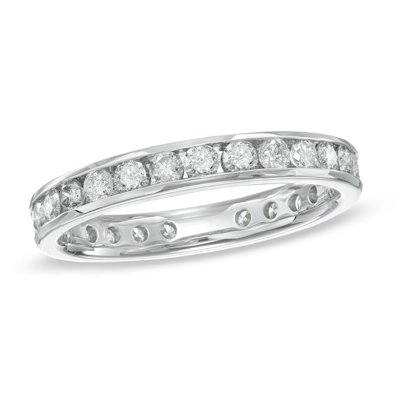 1 CT. T.W. Diamond Channel-Set Eternity Band in 14K White Gold