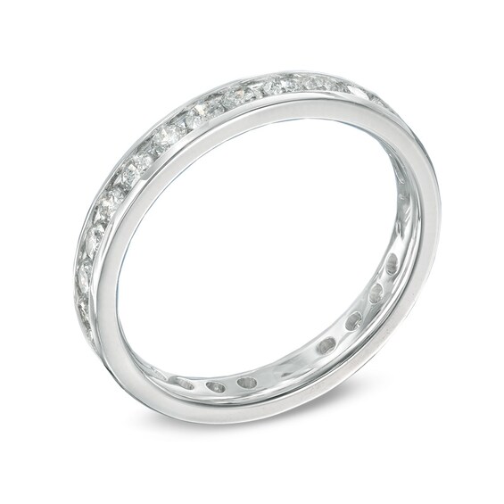 1 CT. T.w. Diamond Channel-Set Eternity Band in 14K White Gold