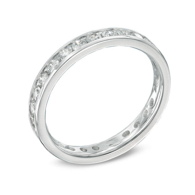 Main Image 2 of 1 CT. T.W. Diamond Channel-Set Eternity Band in 14K White Gold